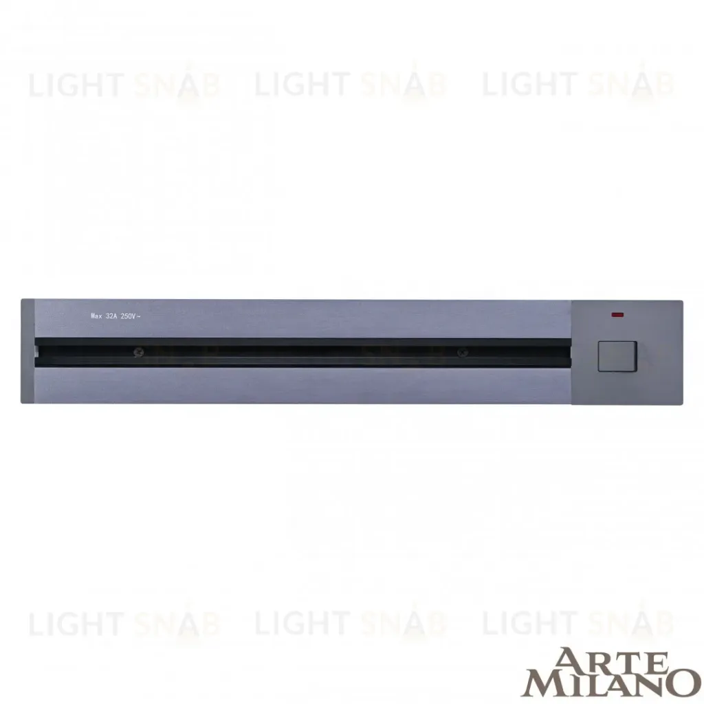 Встраиваемый шинопровод с выключателем Arte Milano Am-track-sockets 385205TBB/50 Grey 385205TBB/50 Grey