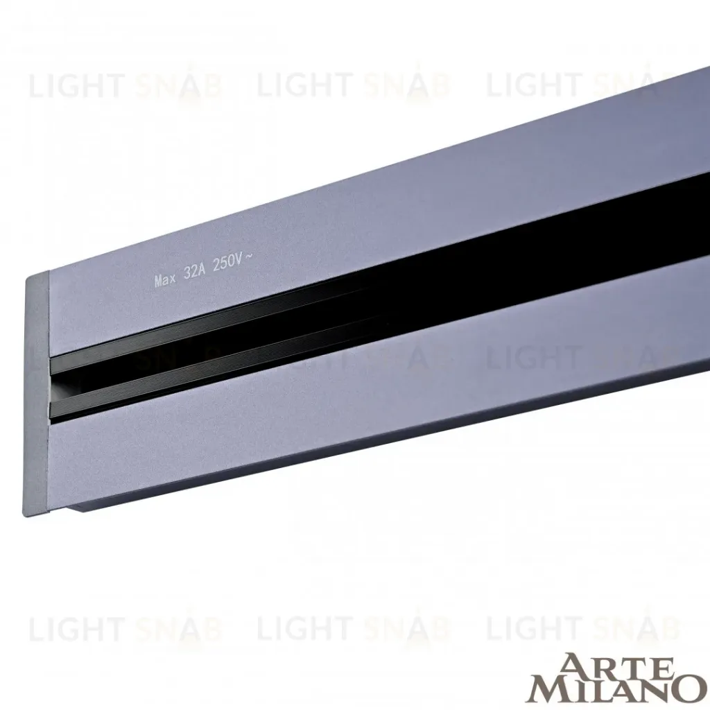 Встраиваемый шинопровод с выключателем Arte Milano Am-track-sockets 385201TBB/100 Grey 385201TBB/100 Grey