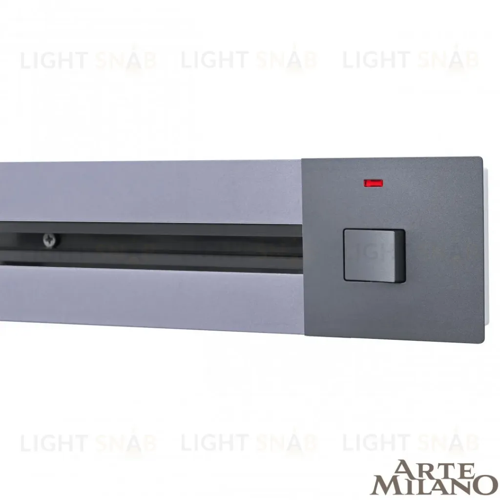 Встраиваемый шинопровод с выключателем Arte Milano Am-track-sockets 385201TBB/100 Grey 385201TBB/100 Grey