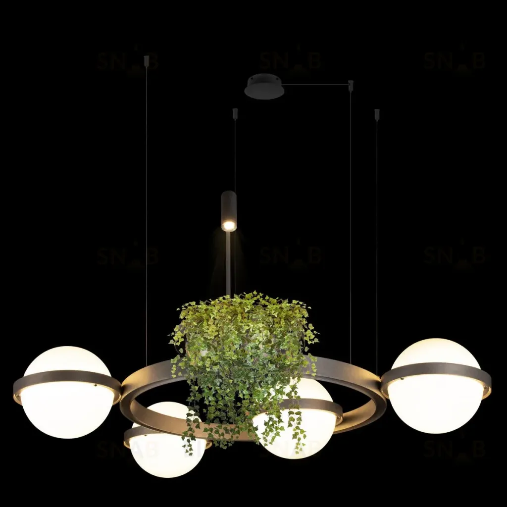 Подвесная люстра Loft IT Jardin 10121/4 Dark grey 10121/4 Dark grey