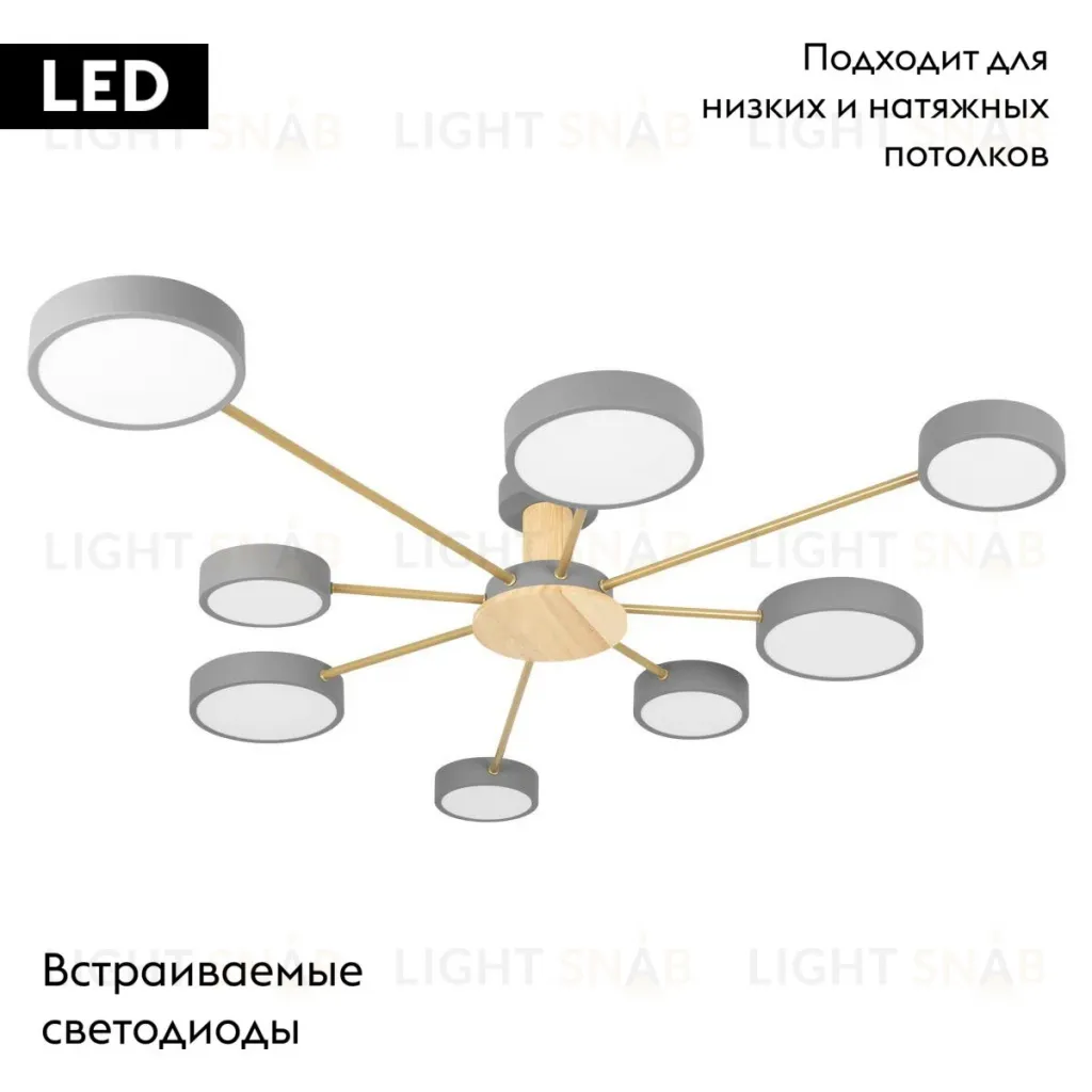 Потолочная люстра Loft IT Sunrise 10316/8 Grey 10316/8 Grey