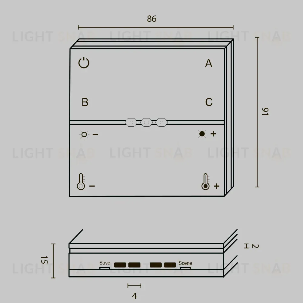 Беспроводная панель управления Maytoni Smart home DRC034-8-B DRC034-8-B