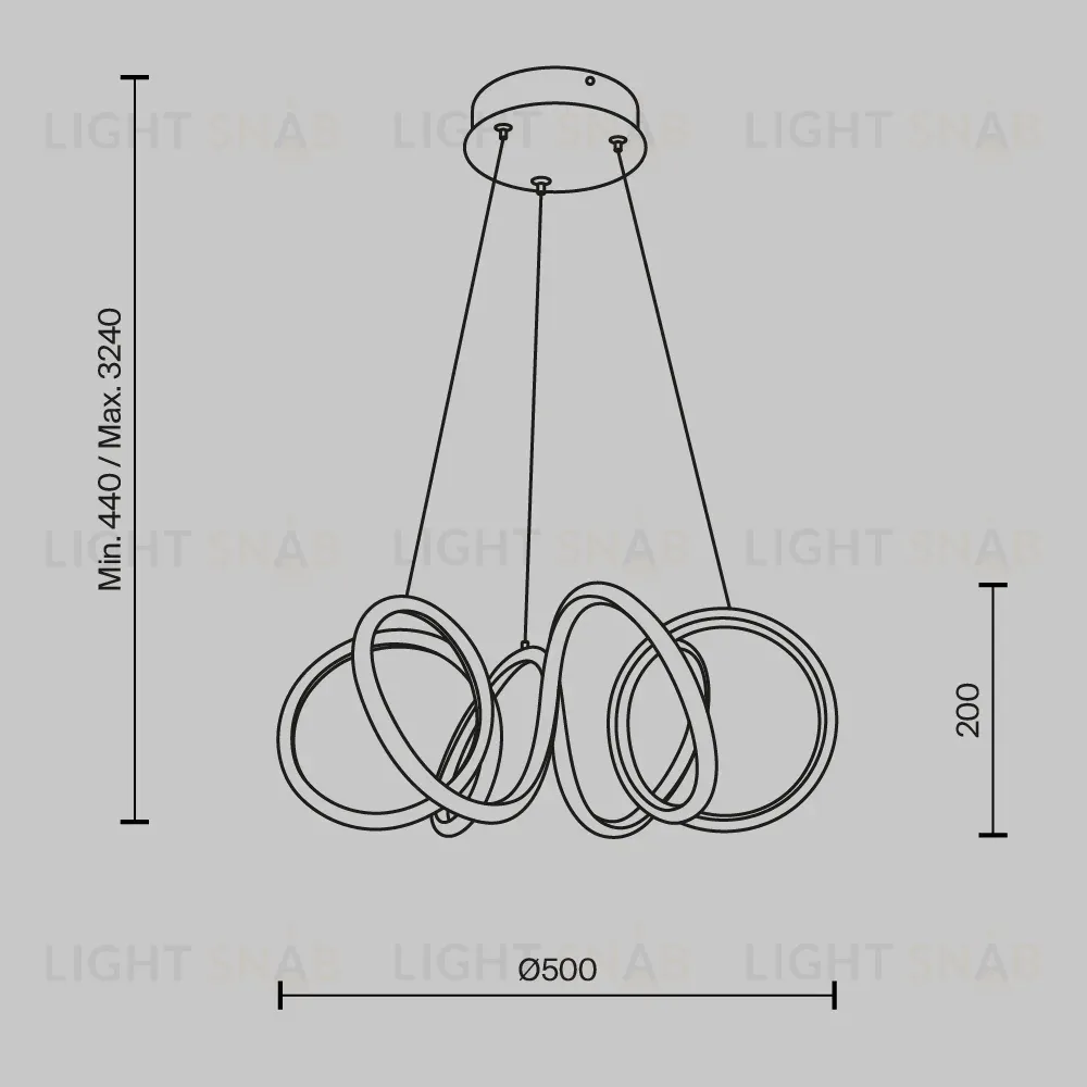 Подвесная люстра Maytoni Curve MOD241PL-L60BSK MOD241PL-L60BSK