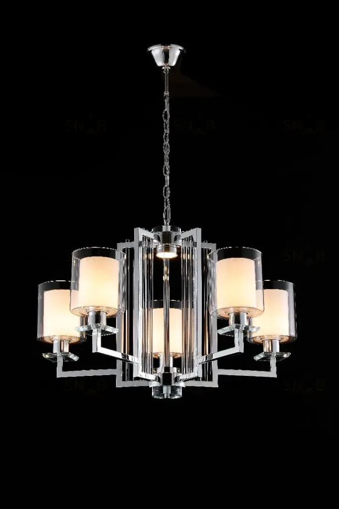 Подвесная люстра iLamp King RM6201-5 CR+CL RM6201-5 CR+CL