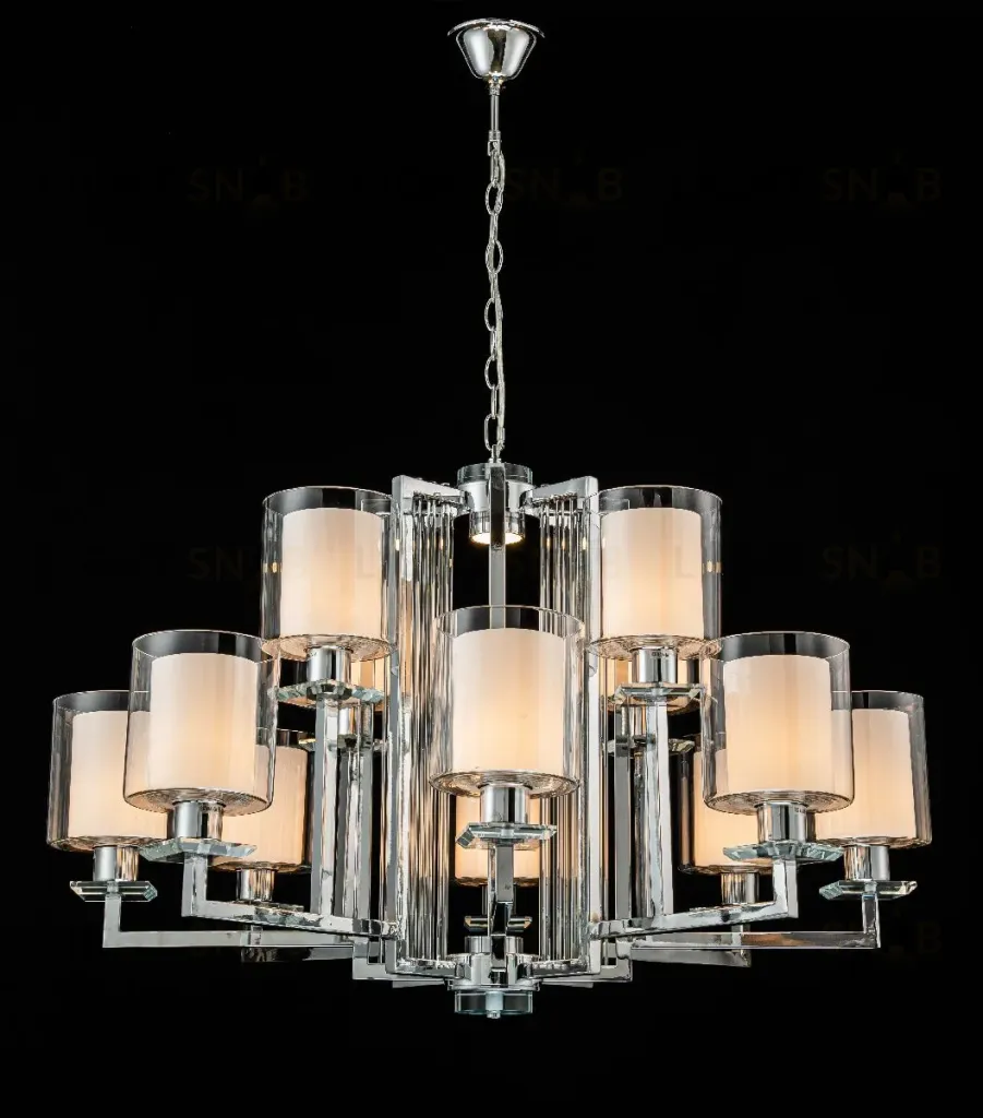 Подвесная люстра iLamp King RM6201-8+4 CR+CL RM6201-8+4 CR+CL