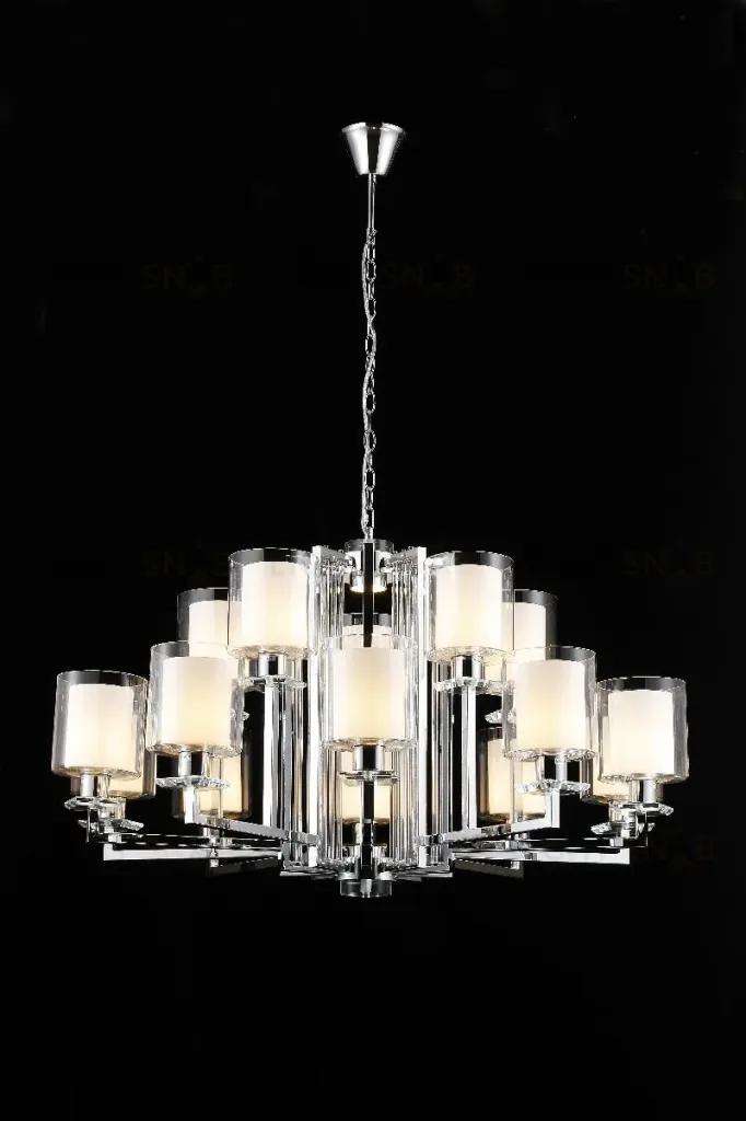 Подвесная люстра iLamp King RM6201-10+5 CR+CL RM6201-10+5 CR+CL