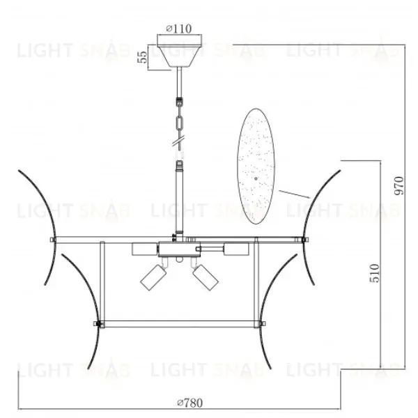 Подвесная люстра iLamp Gramercy 15602-11 ANB+CL 15602-11 ANB+CL