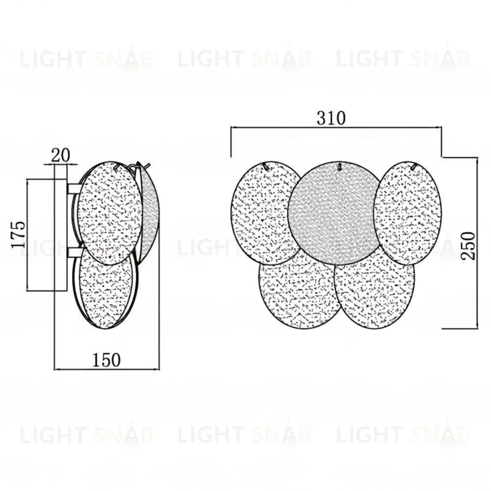 Настенный светильник iLamp Rivoli W15617-2 CR+MULT W15617-2 CR+MULT