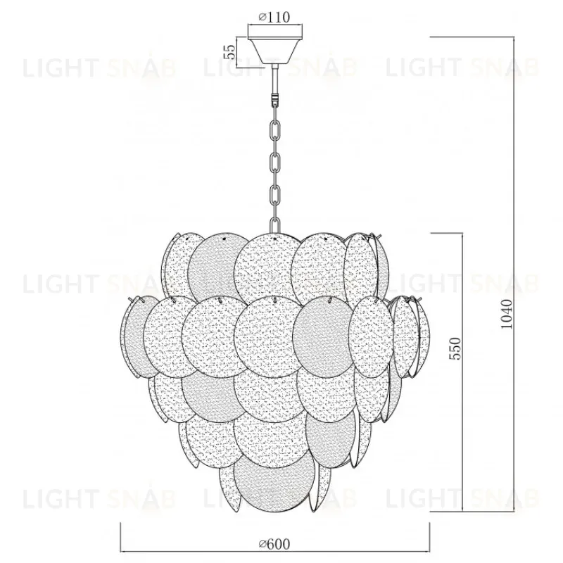 Подвесная люстра iLamp Rivoli 15617-14 CR+MULT 15617-14 CR+MULT