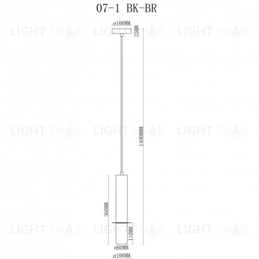 Подвесной светильник iLamp Lofty 10705-1 BK-BR 10705-1 BK-BR