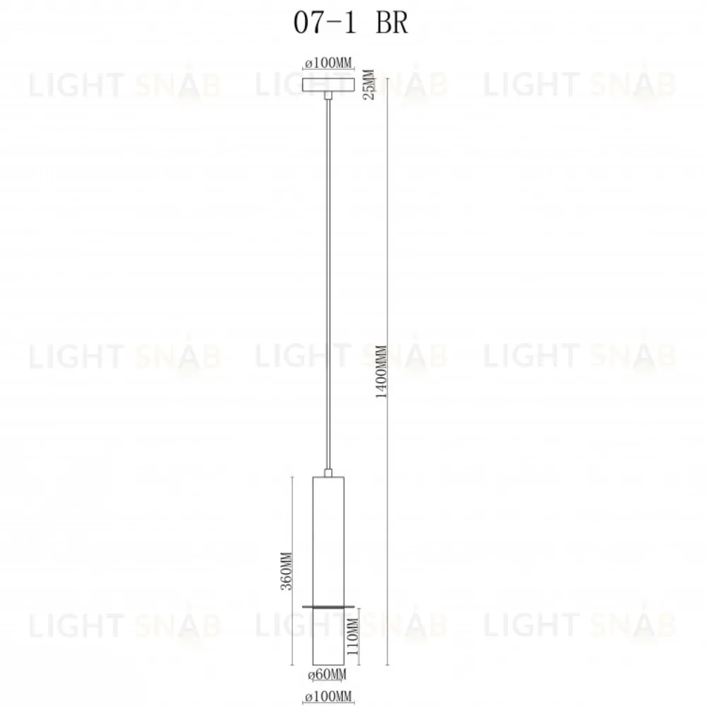 Подвесной светильник iLamp Lofty 10706-1 WH-BR 10706-1 WH-BR