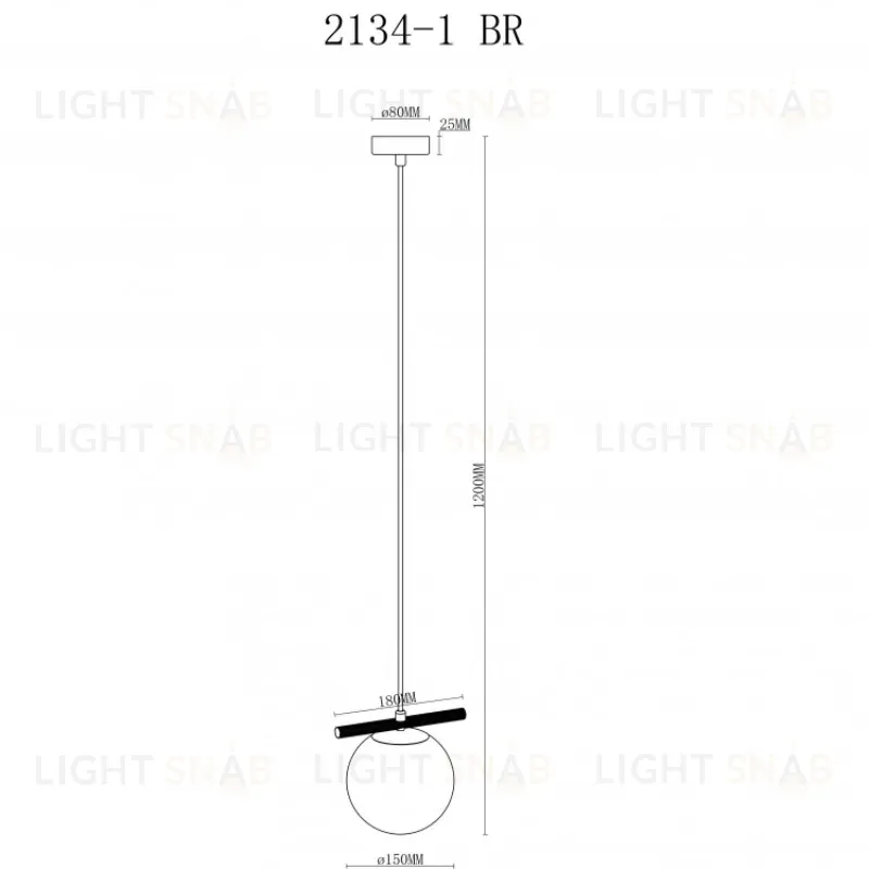 Подвесной светильник iLamp Golden 2134-1 BR 2134-1 BR