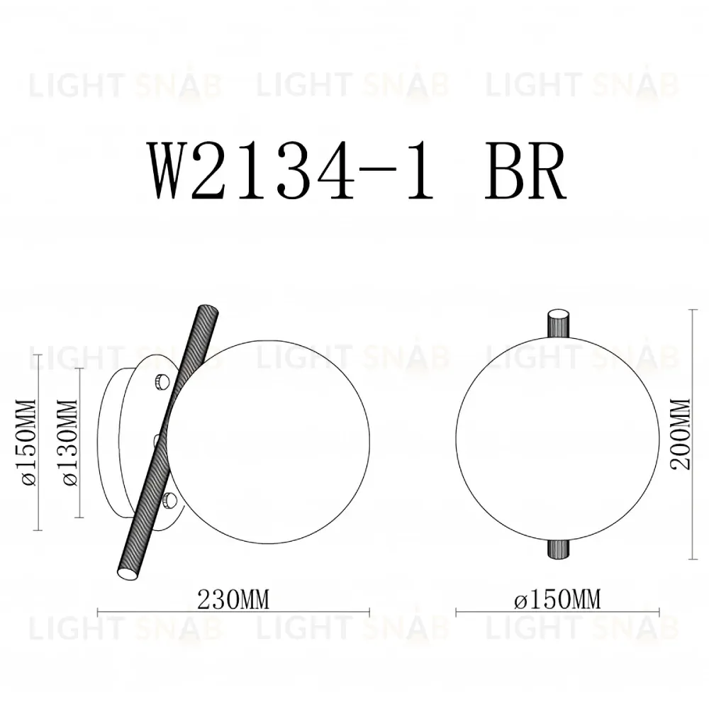 Бра iLamp Golden W2134-1 BR W2134-1 BR