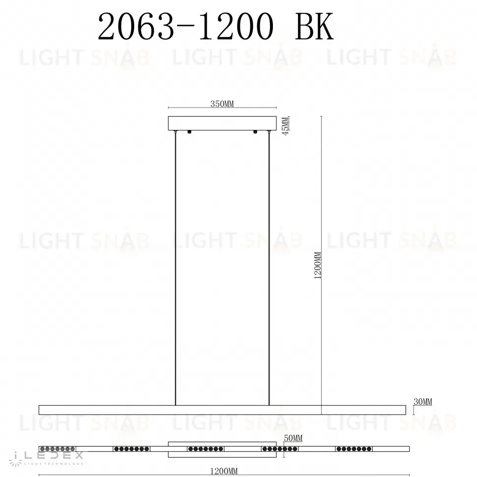 Подвесная люстра iLedex Vision 2063-1200 BR 2063-1200 BR