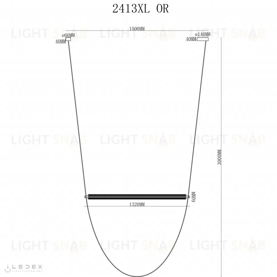 Подвесной светильник iLedex Rocks 2413XL OR 2413XL OR