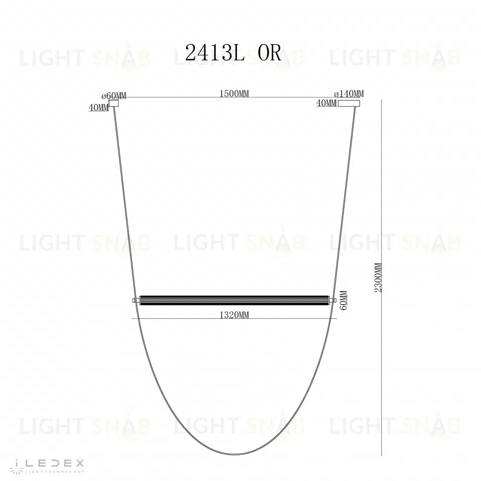 Подвесной светильник iLedex Rocks 2413L OR 2413L OR