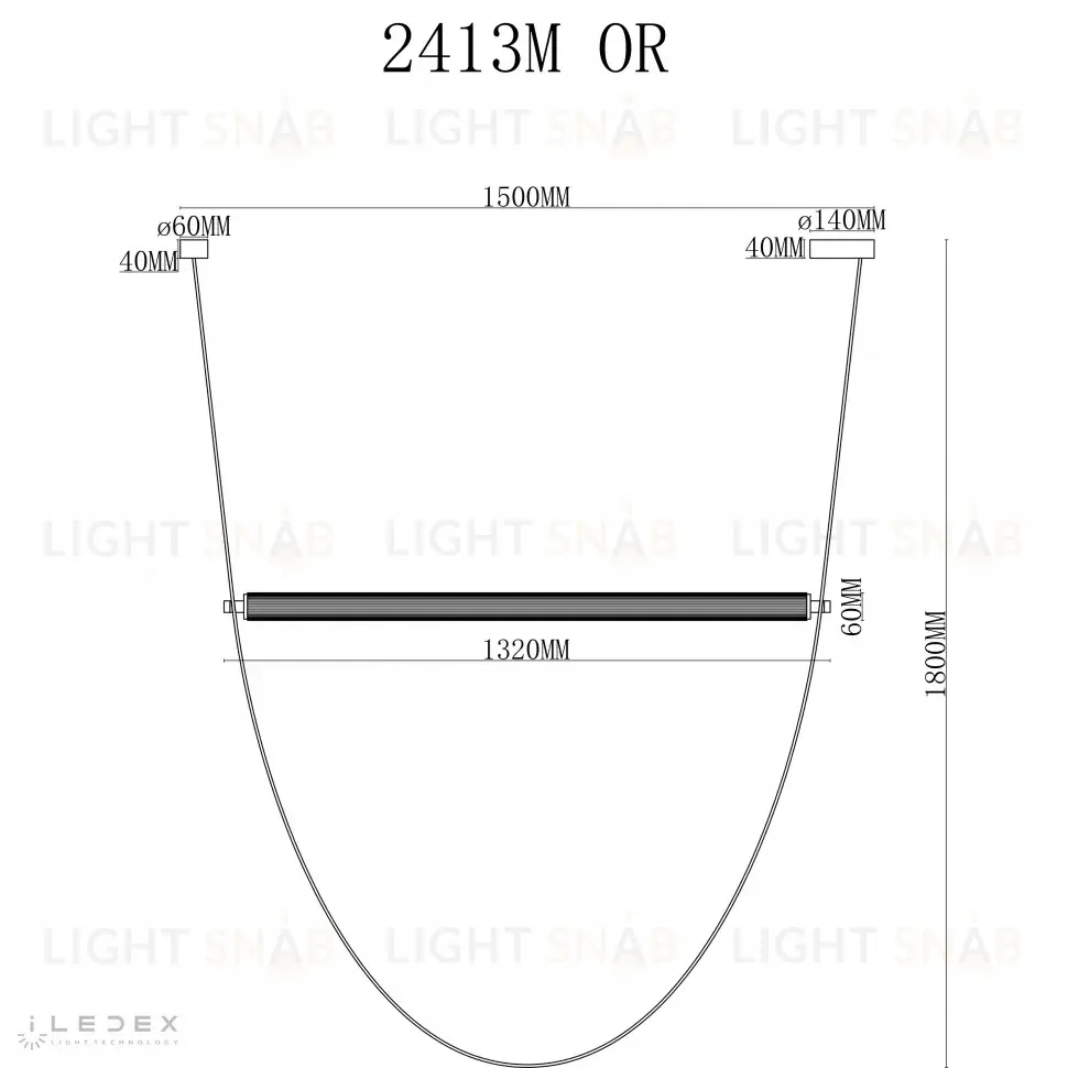 Подвесной светильник iLedex Rocks 2413M OR 2413M OR