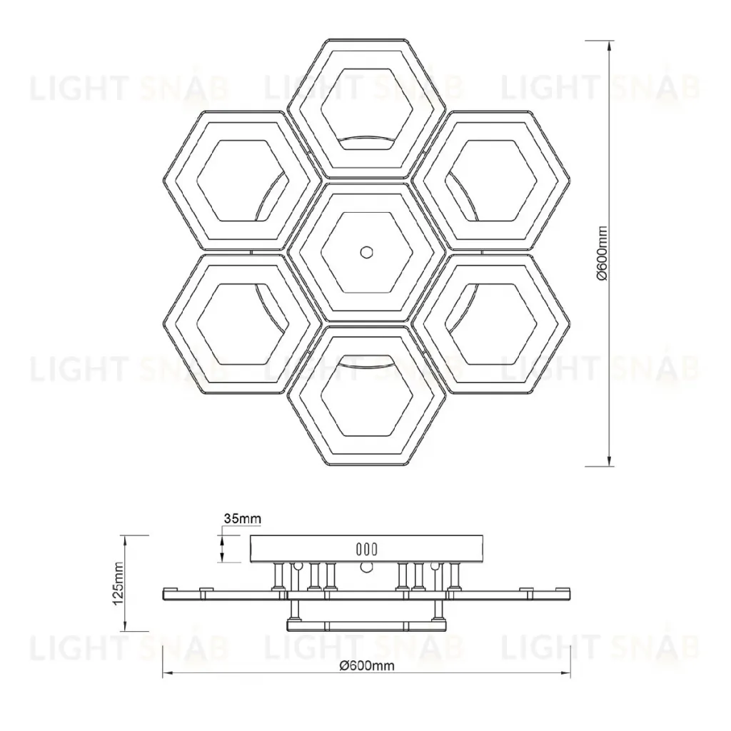 Потолочная люстра Escada Hexagon 10204/7LED 10204/7LED