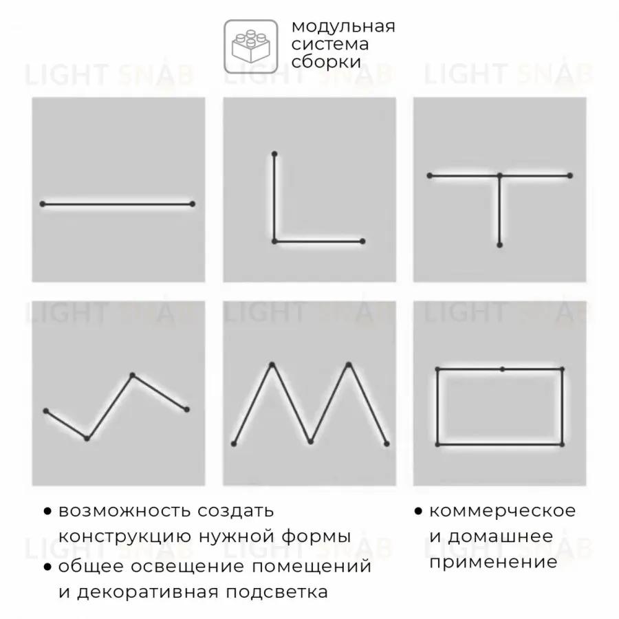 Настенно-потолочный светильник IMEX Thin & Smart IL.0060.5000-500-BK IL.0060.5000-500-BK