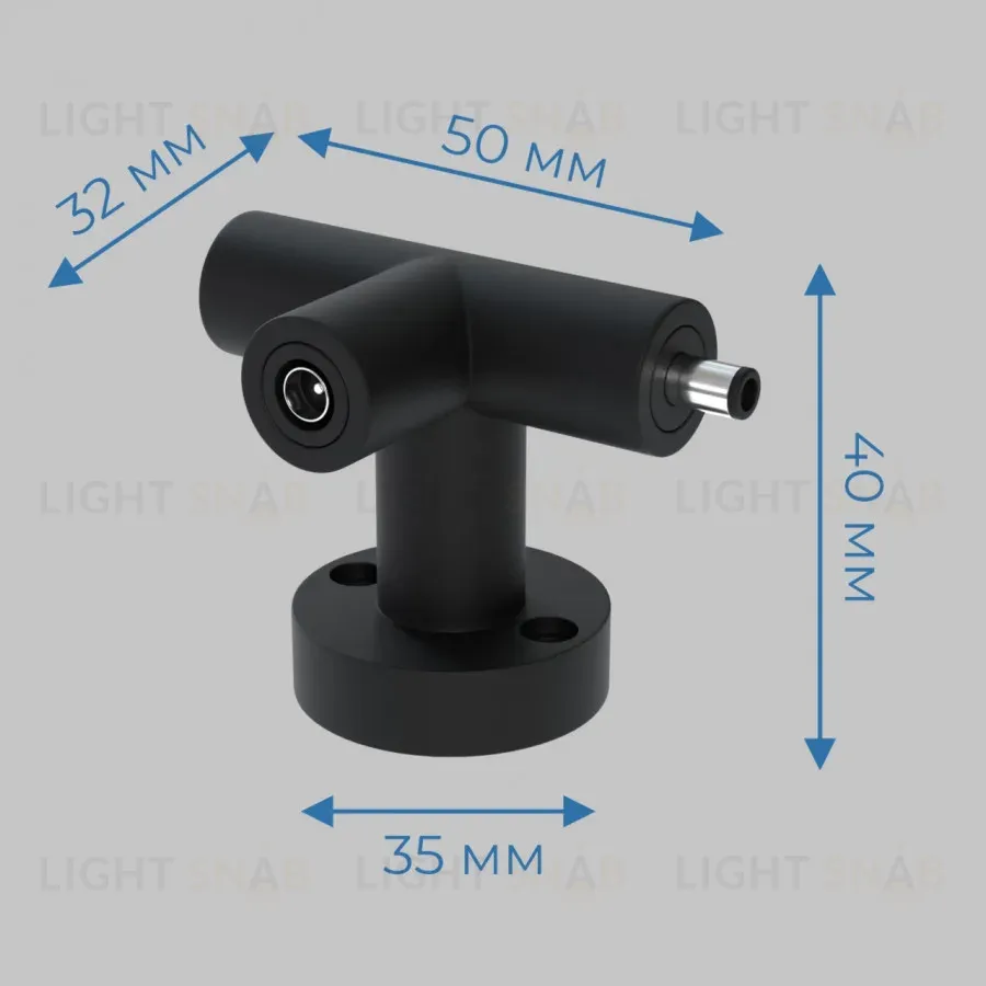 T-соединитель (1-IN, 2-OUT) IMEX Thin & Smart IL.0060.4008-BK IL.0060.4008-BK