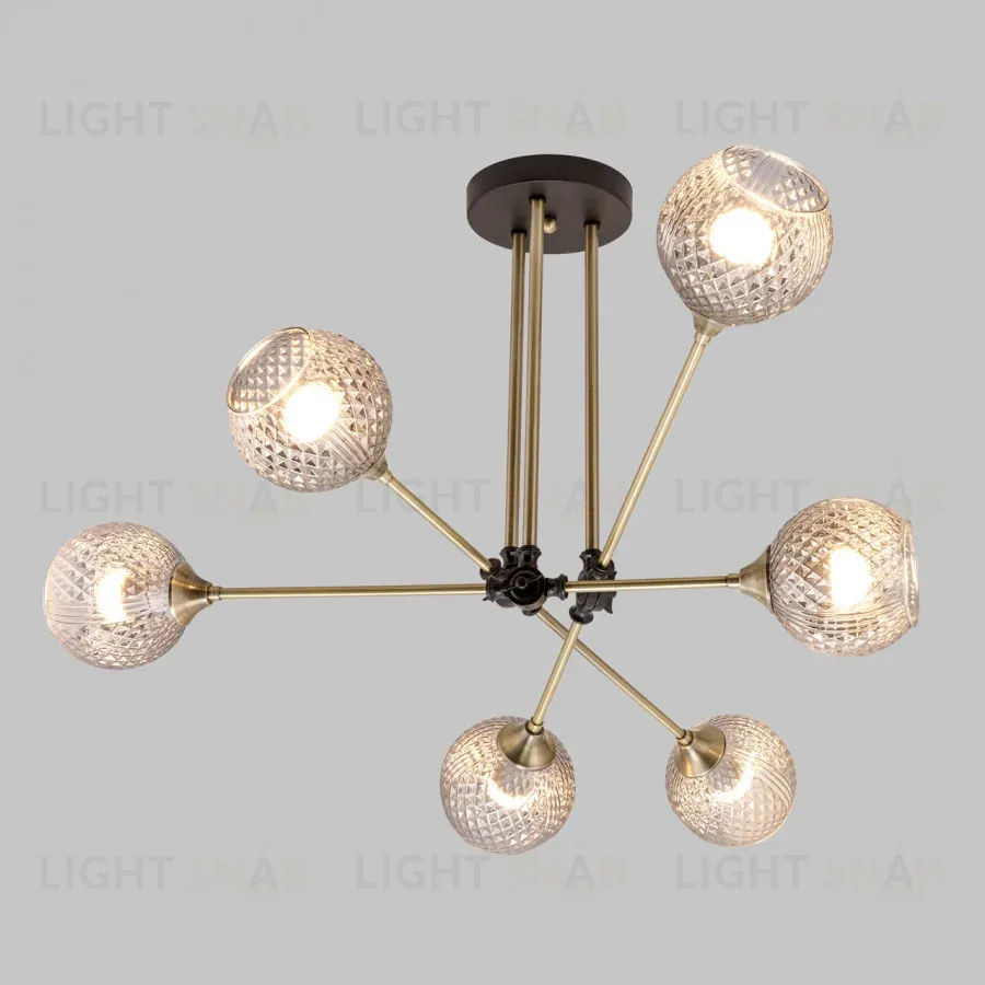 Потолочная люстра IMEX MD.5299-6-S-AB+BK MD.5299-6-S-AB+BK