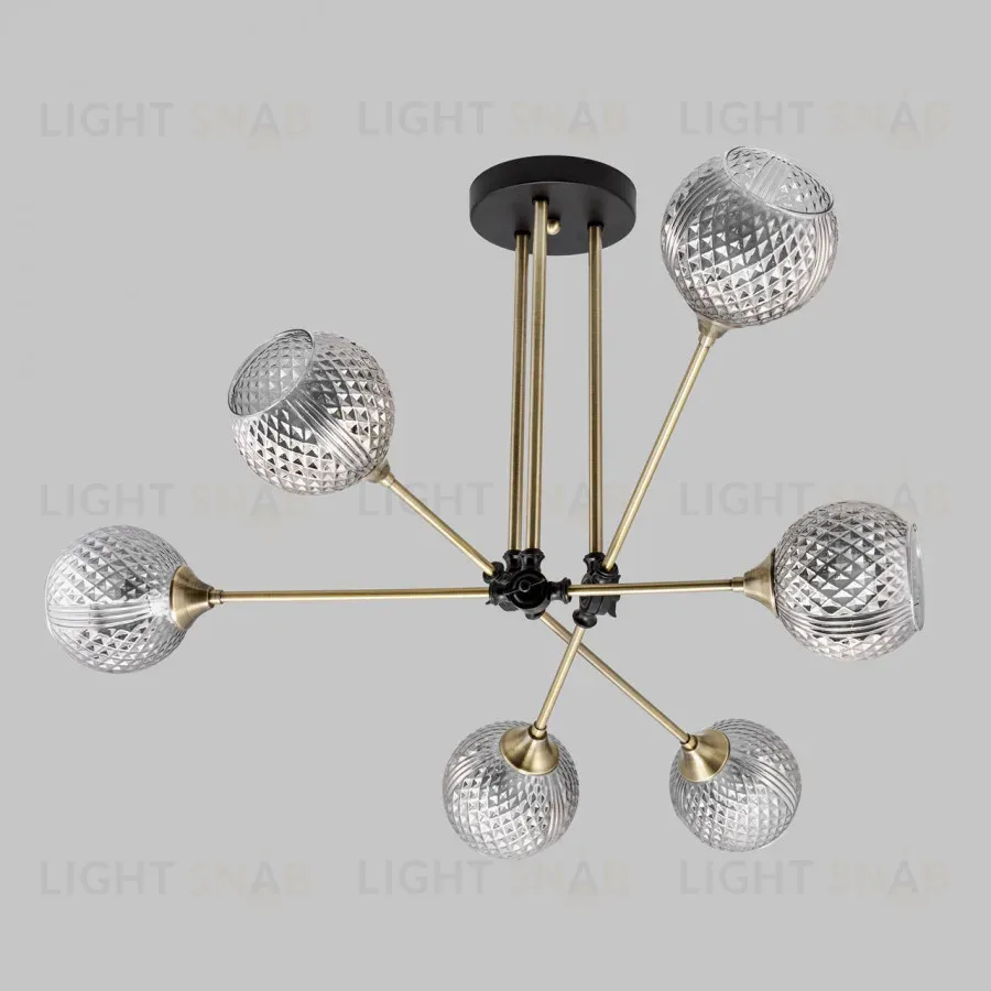 Потолочная люстра IMEX MD.5299-6-S-AB+BK MD.5299-6-S-AB+BK