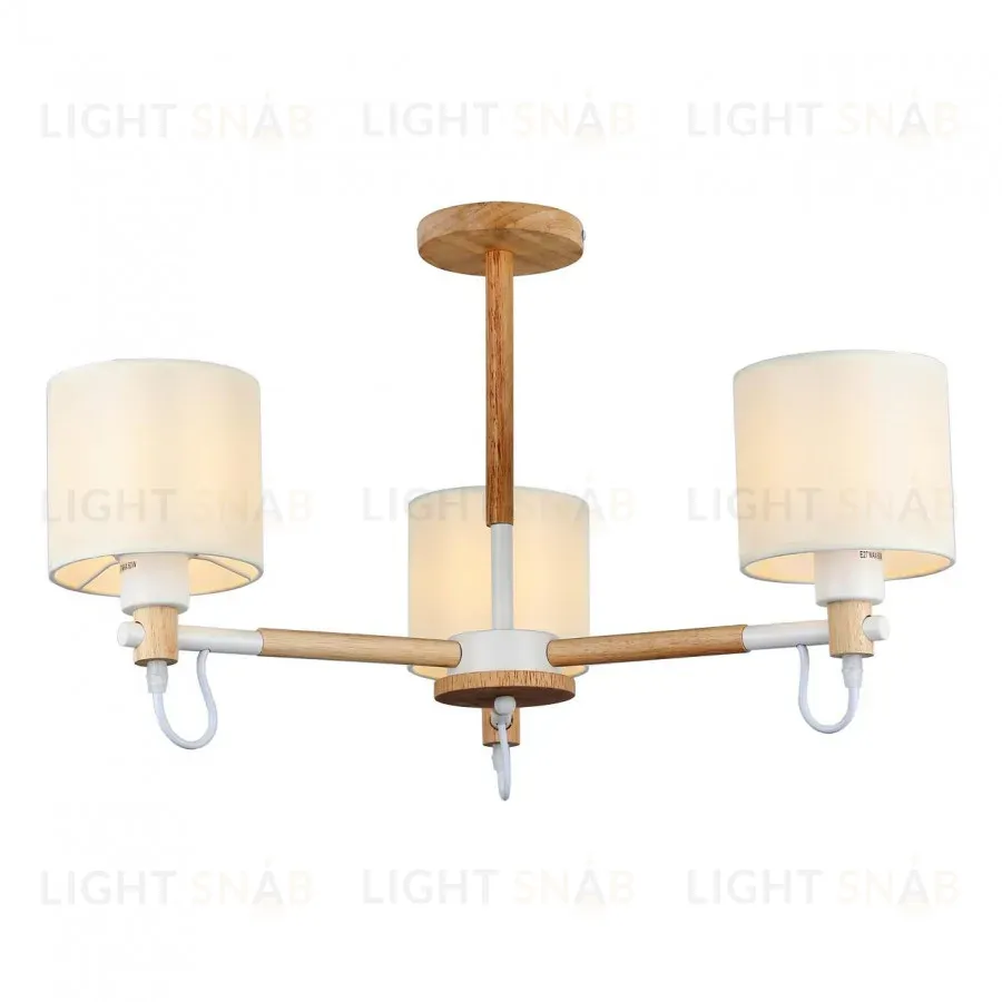 Люстра на штанге IMEX MD.19107-3-S-WOOD+WH MD.19107-3-S-WOOD+WH
