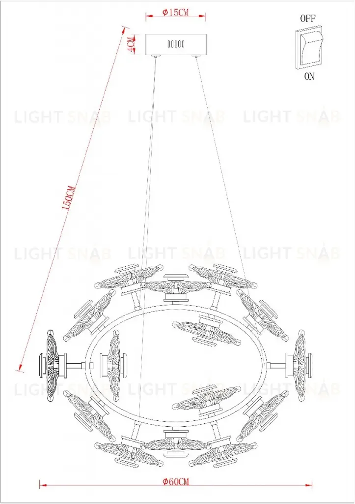 Подвесная люстра Arte Lamp Cherish A2097LM-90GO A2097LM-90GO