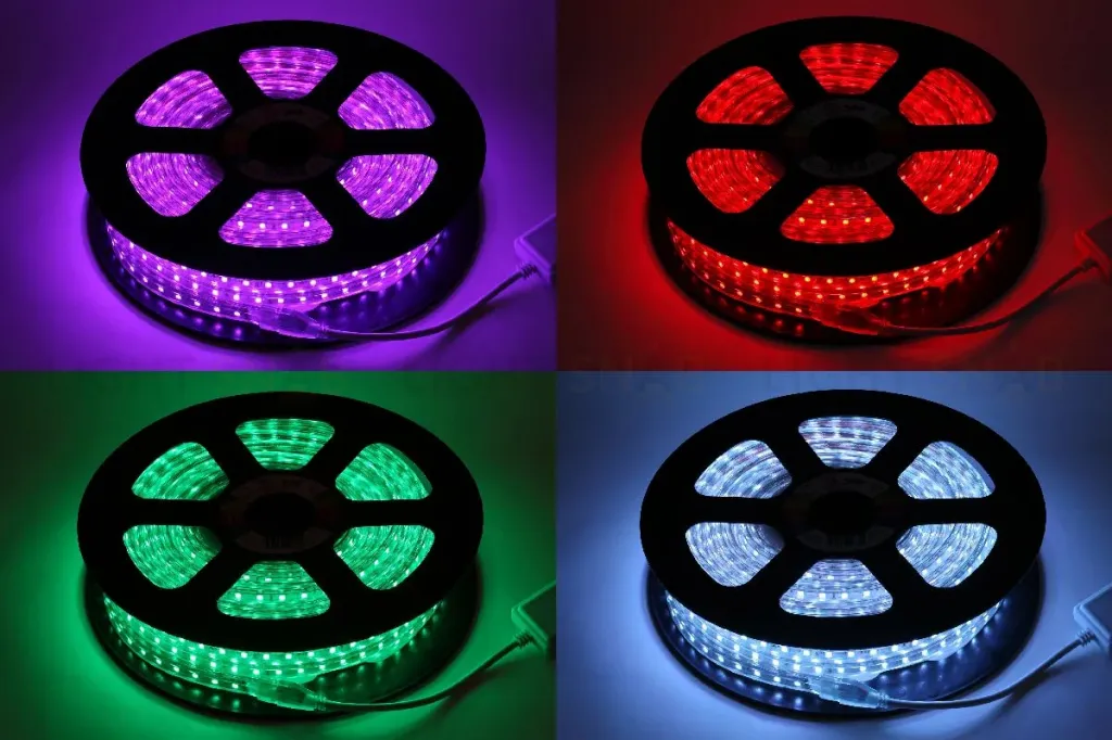 Светодиодная лента Эра 220В 5050 14,4Вт/м RGB 20м IP67 LS5050-14,4-60-220-RGB-IP67-20m Б0043097 Б0043097