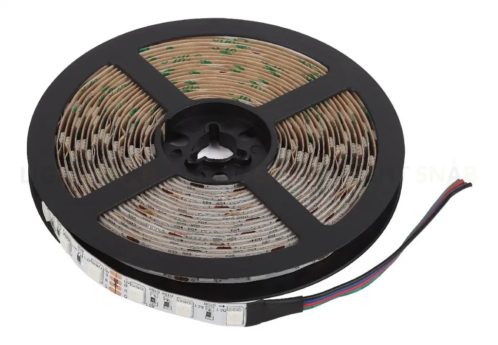 Светодиодная лента Эра 12В 5050 14,4Вт/м RGB 5м IP20 LS5050-14,4-60-12-RGB-IP20-2year-5m KU-5050AD-60D-RGB Б0044122 Б0044122