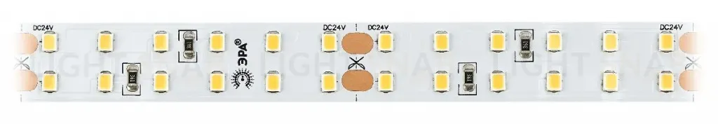 Светодиодная лента Эра 24В 2835 20Вт/м 3000К 5м IP33 LS2835-20-192-24-33-3000К-double-5m Б0043102 Б0043102