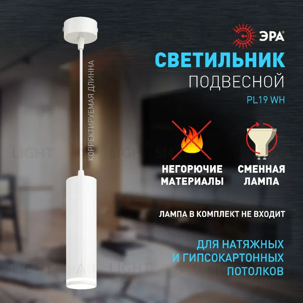 Подвесной светильник Эра PL19 WH Б0058491 Б0058491