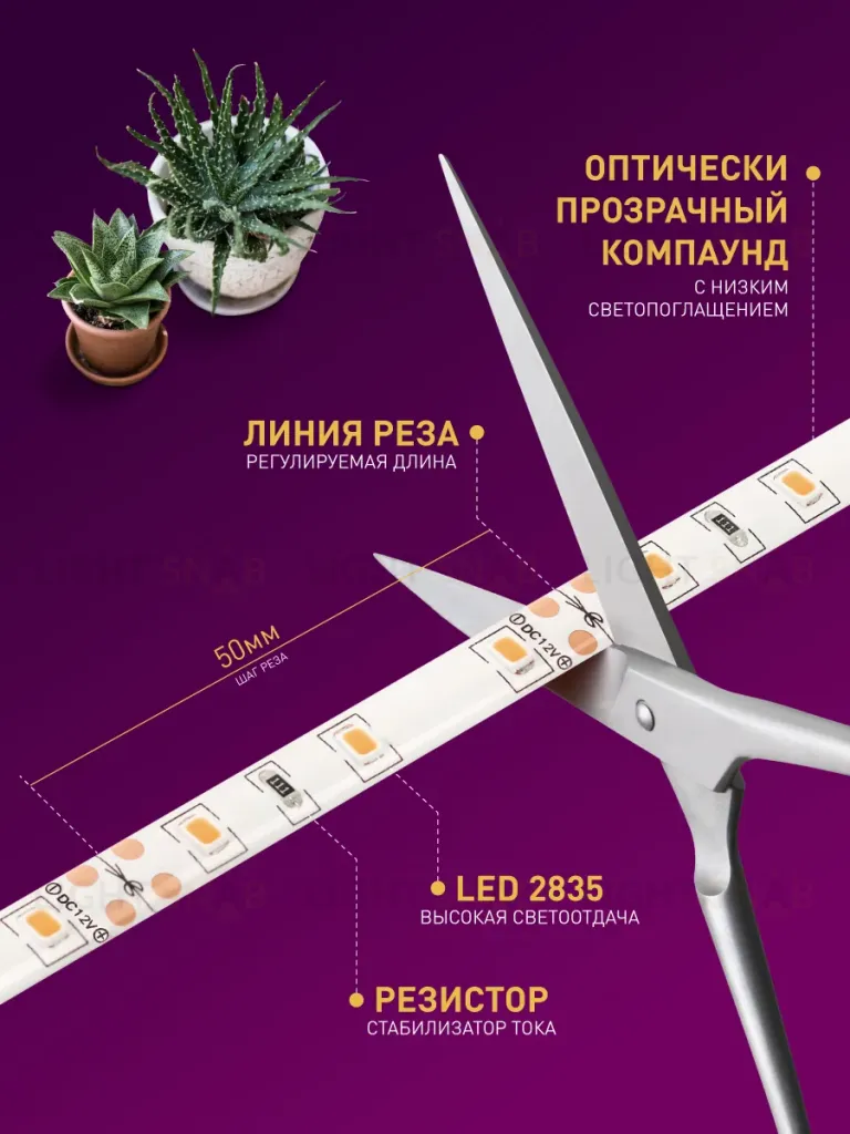 Светодиодная лента для растений Эра 18Вт 1400K 2м IP65 FITO-Strip Light-RB-2m красно-синего спектра Б0057282 Б0057282