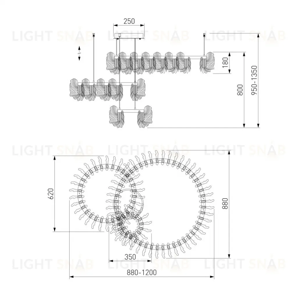 Подвесная люстра Bogates Farfalla 90374/3 a065739 90374/3