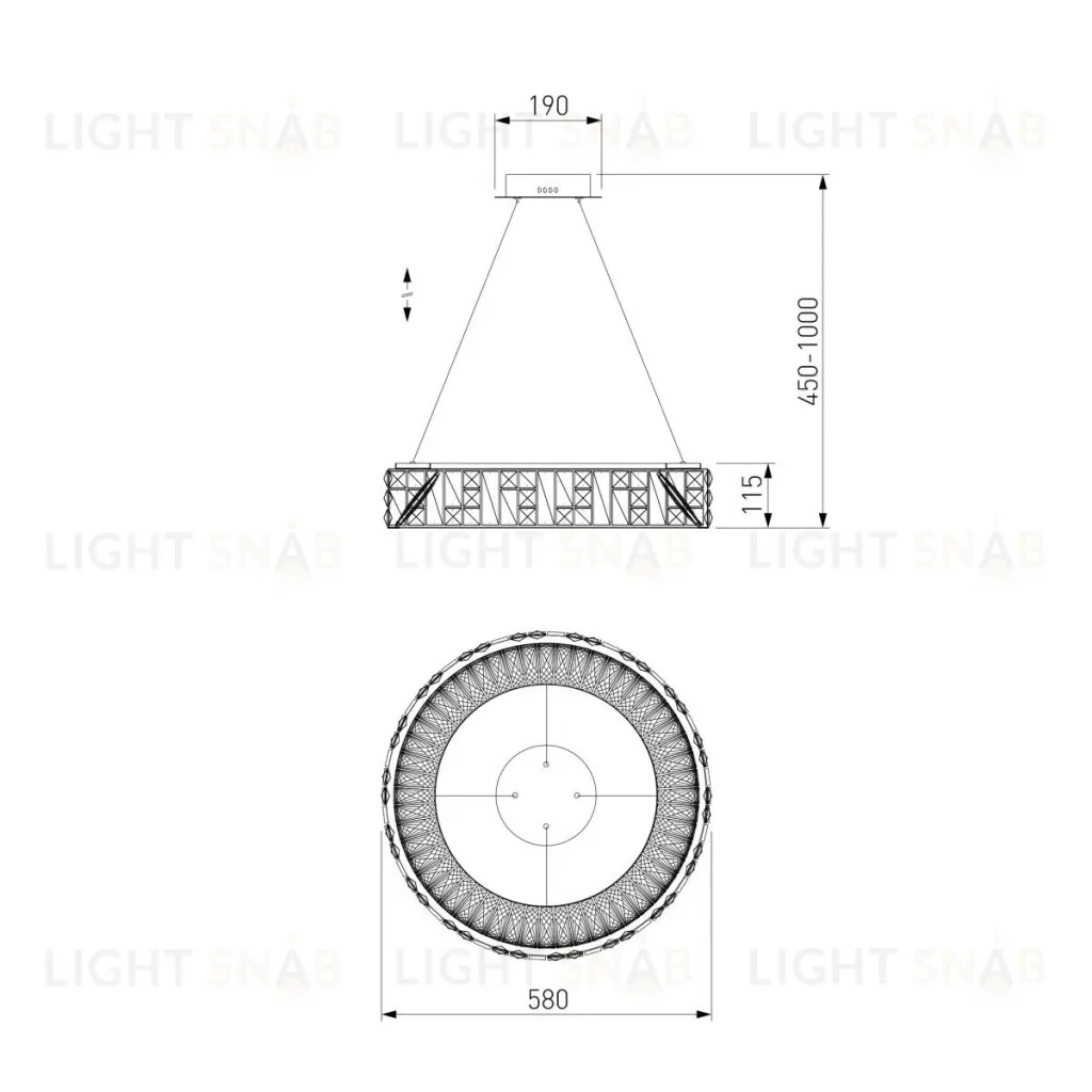 Подвесная люстра Bogates Cliff 90373/1 a065728 90373/1