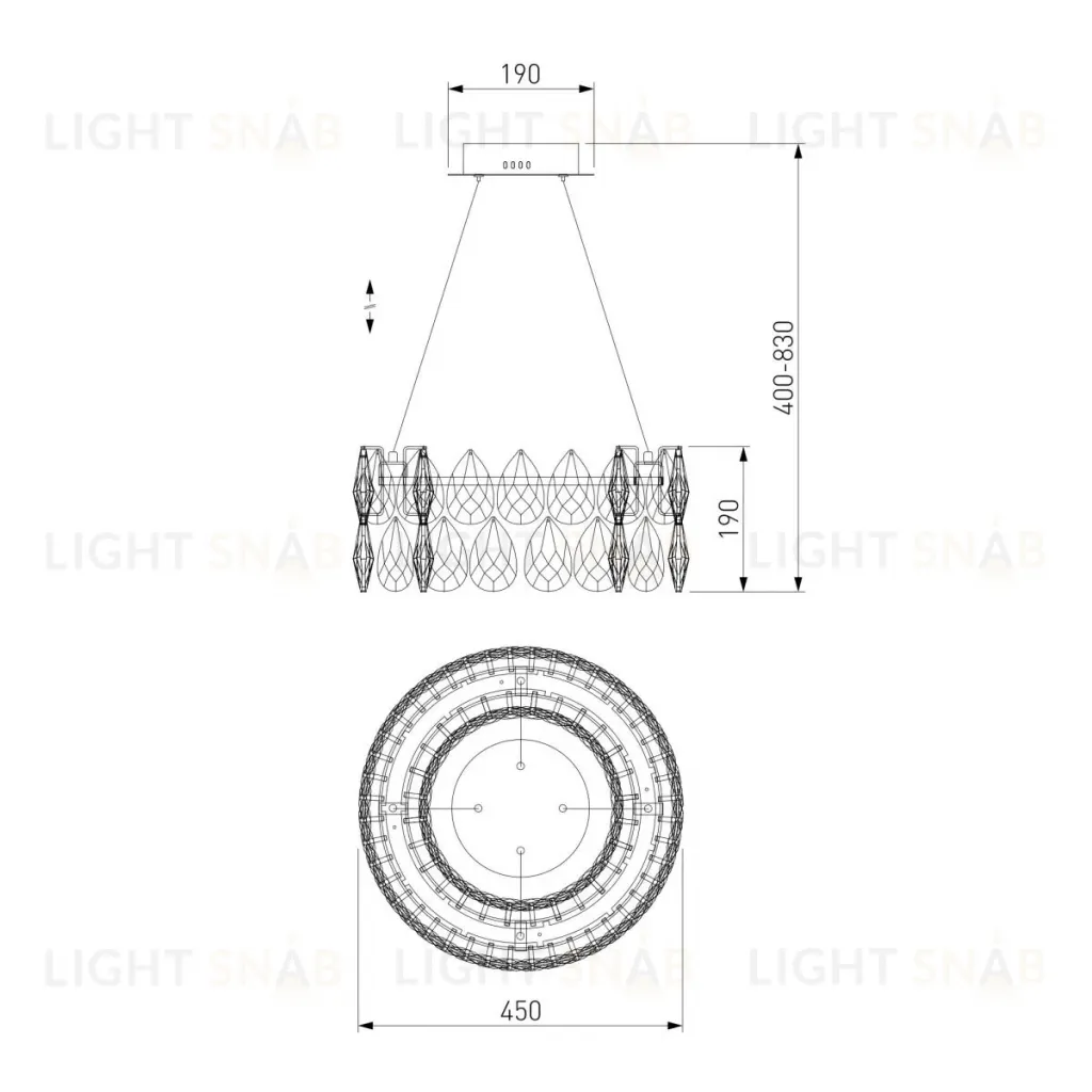 Подвесная люстра Bogates Marvel 90370/1 Strotskis a065694 90370/1 Strotskis
