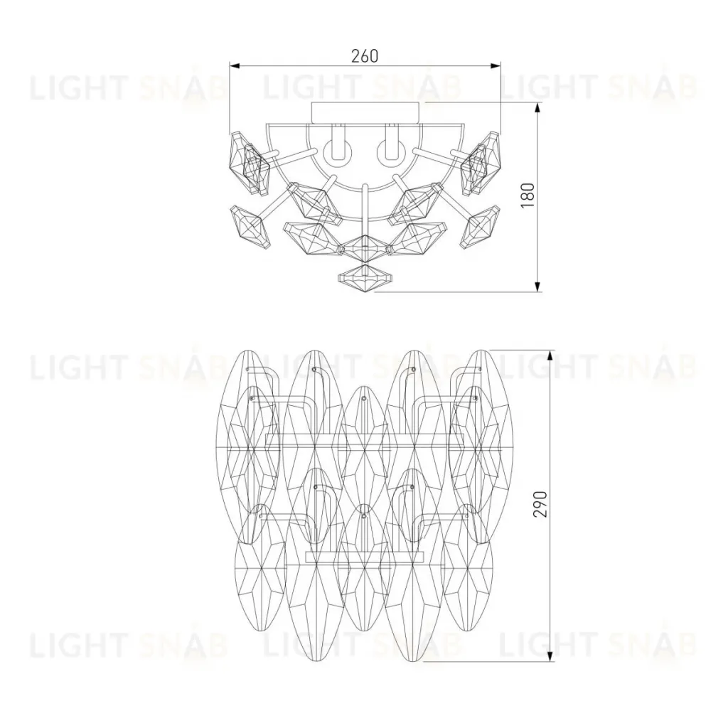 Настенный светильник Bogates Onyx 372/2 Strotskis a065318 372/2 Strotskis