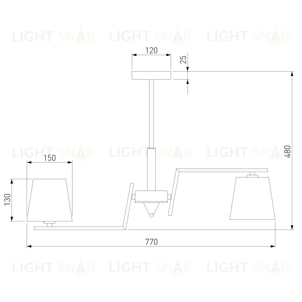 Люстра на штанге Eurosvet Ozark 60149/8 латунь Smart a064981 60149/8 латунь Smart
