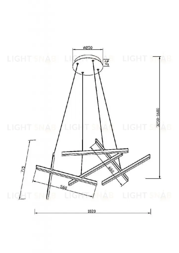 Подвесная люстра Maytoni Line MOD016PL-L80WK MOD016PL-L80WK