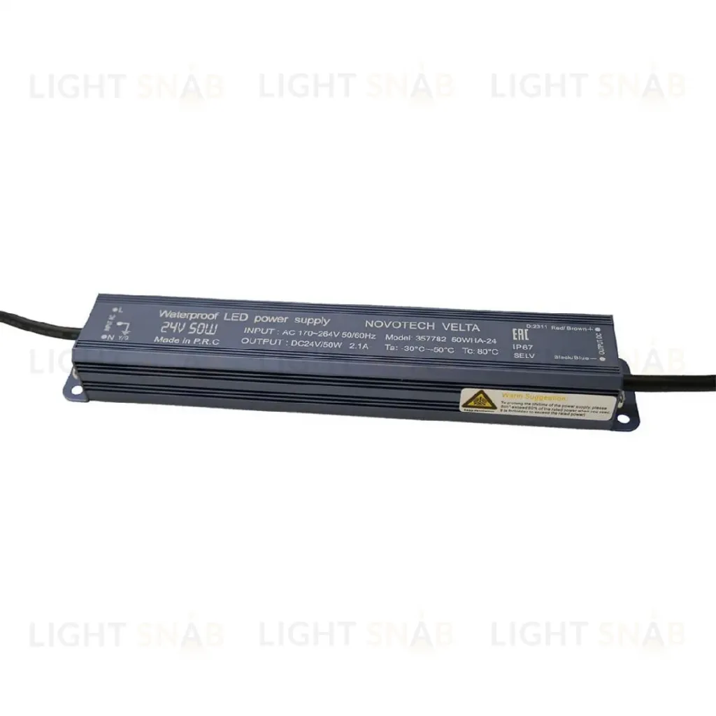 Блок питания Novotech Velta 50Вт DC24 IP67 2.5A 357782 357782