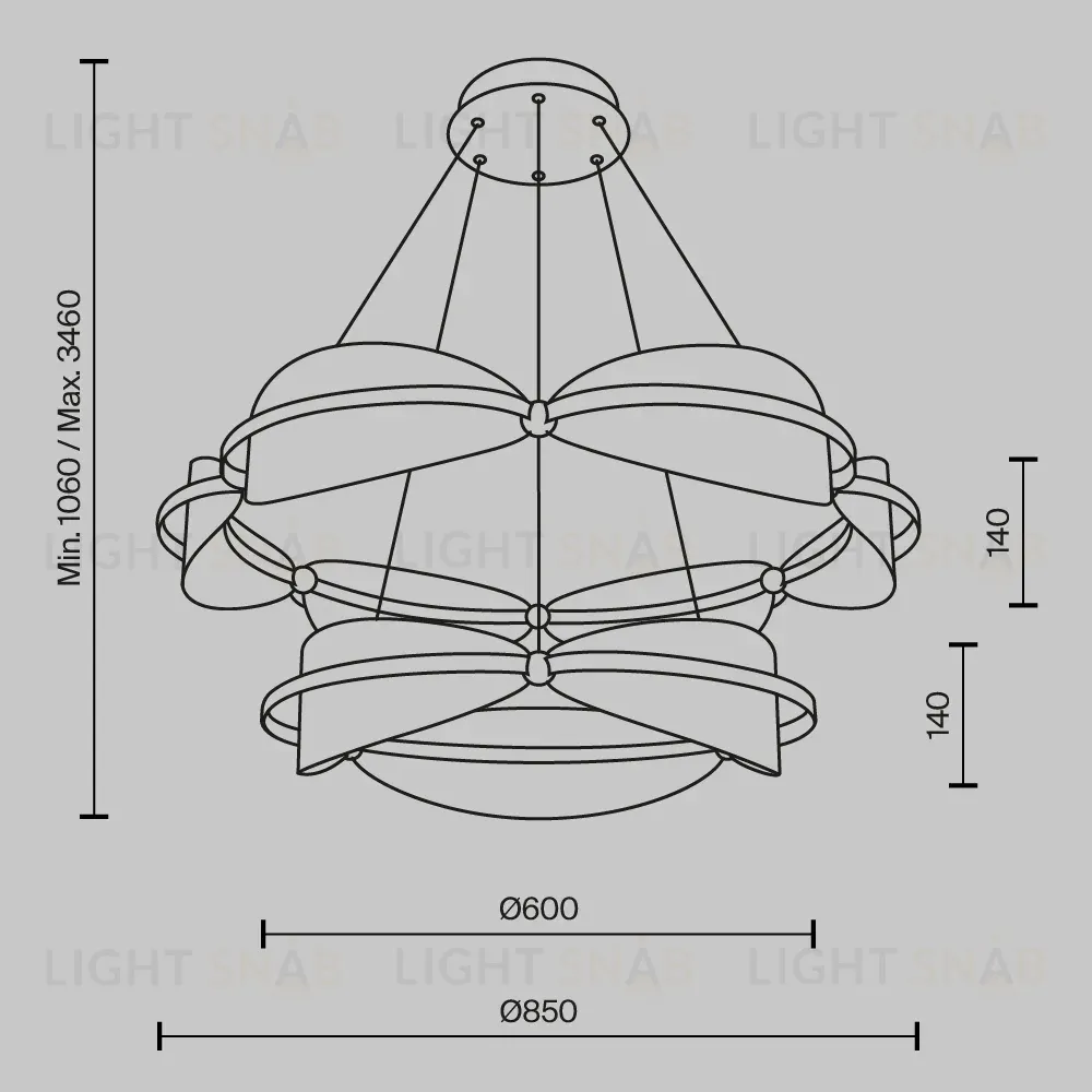 Подвесная люстра Maytoni Breeze MOD281PL-L80BS3K MOD281PL-L80BS3K