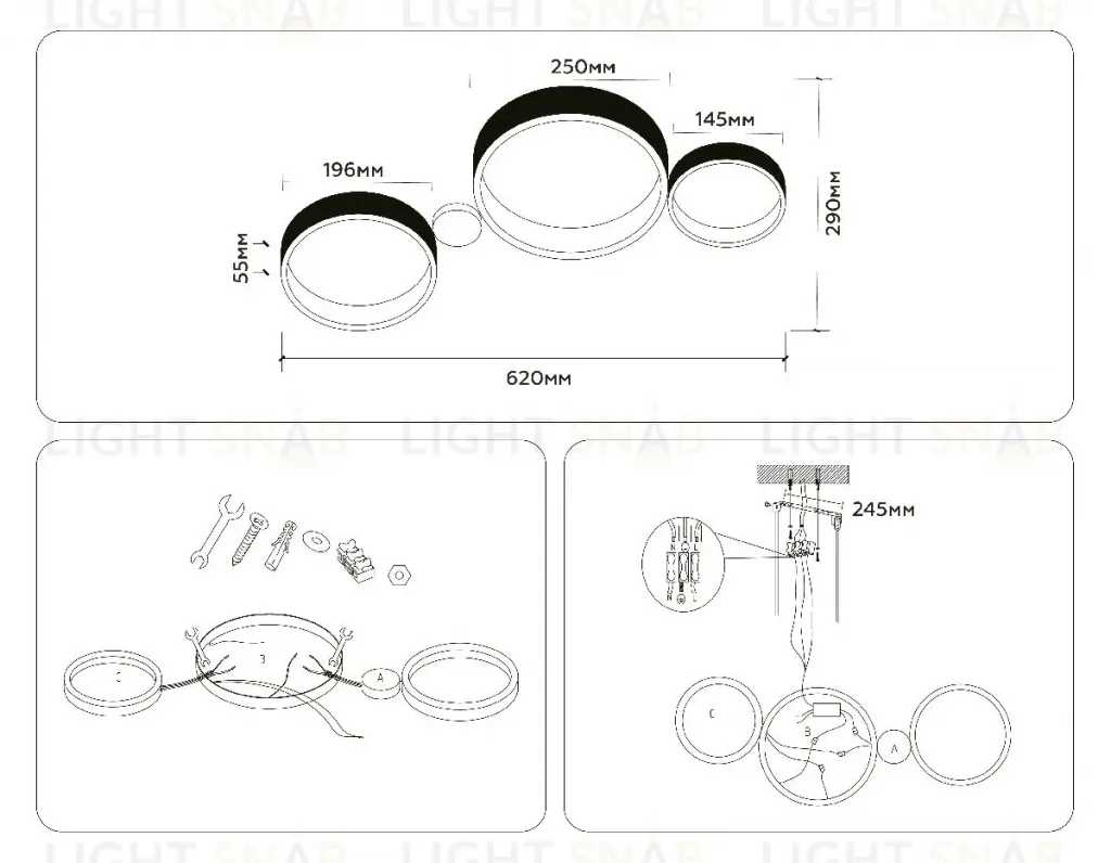 Потолочная люстра Ambrella Light Comfort LineTech FL4812 FL4812