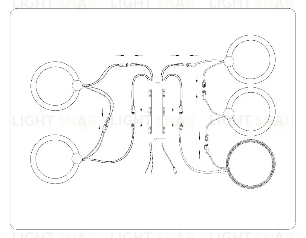 Потолочная люстра Ambrella Light Acrylica Original FA3808 FA3808