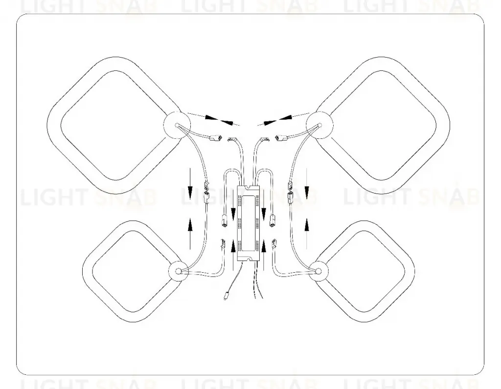 Потолочная люстра Ambrella Light Acrylica Original FA3822 FA3822