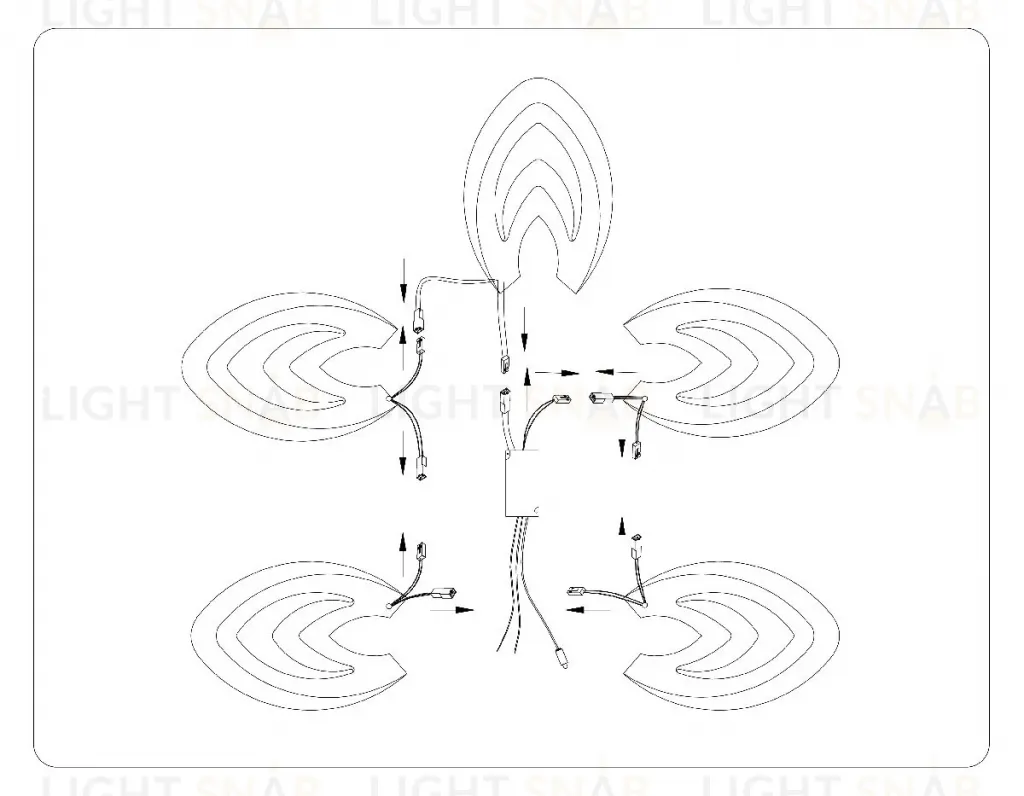 Потолочная люстра Ambrella Light Acrylica Original FA4546 FA4546