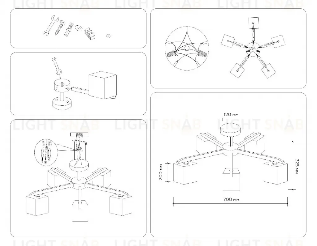 Люстра на штанге Ambrella Light Loft TR83118 TR83118