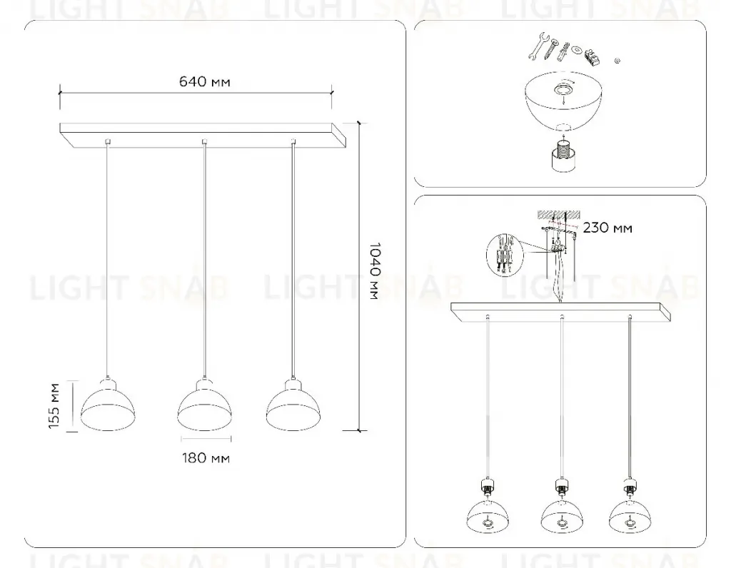 Подвесной светильник Ambrella Light Traditional TR83135 TR83135
