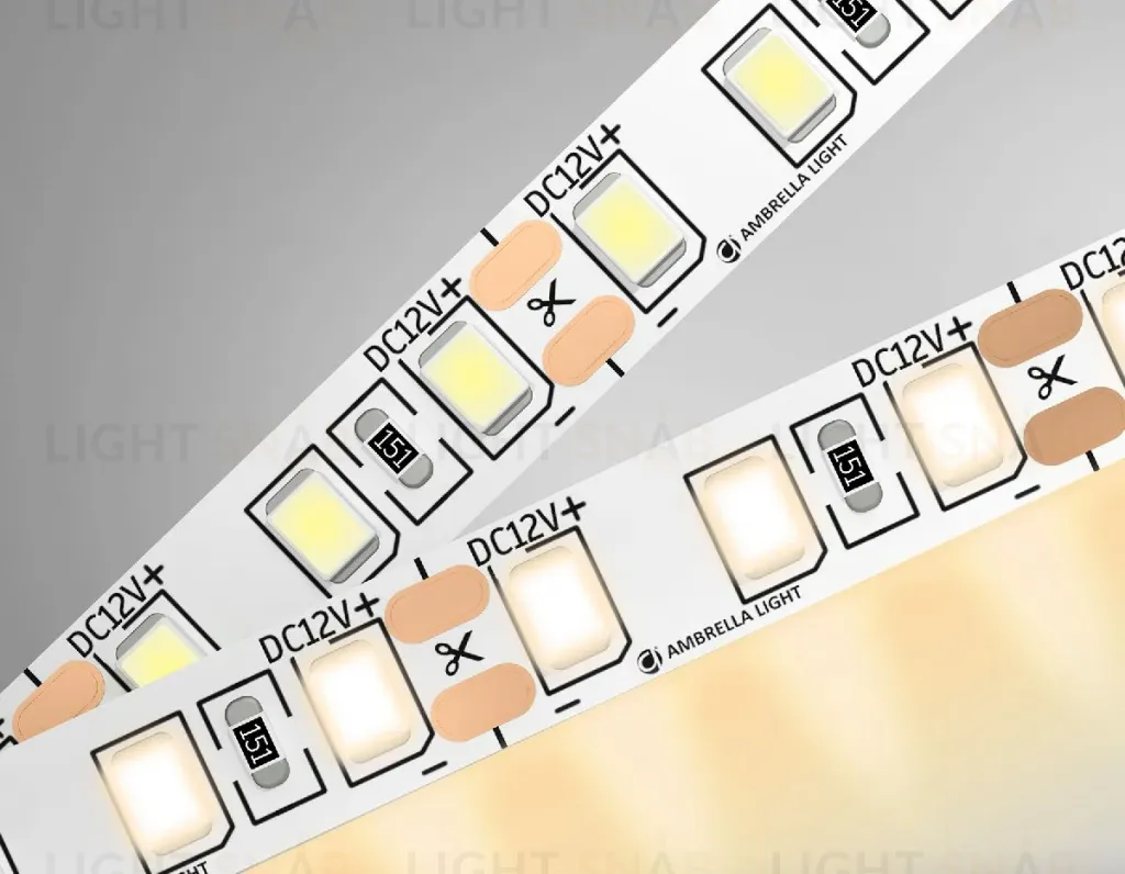 Светодиодная лента Ambrella Light LED Strip 12В 2835 9,6Вт/м 3000K 5м IP20 GS1101 GS1101