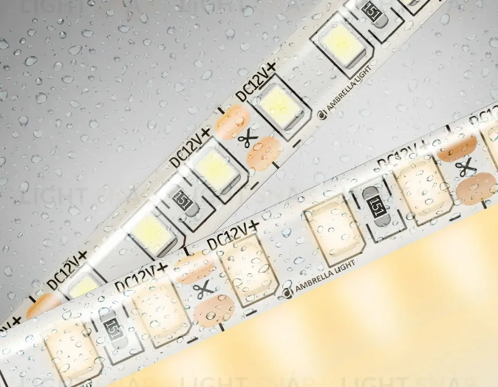 Светодиодная лента Ambrella Light LED Strip 12В 2835 9,6Вт/м 3000K 5м IP65 GS1201 GS1201