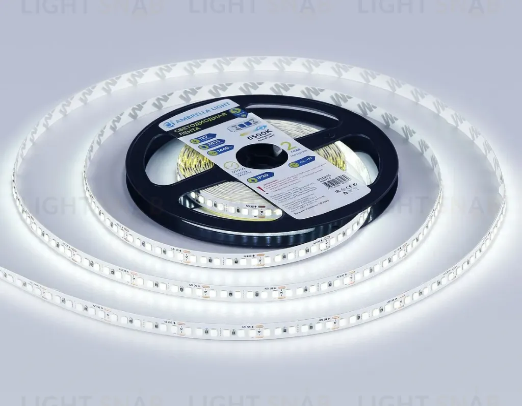 Светодиодная лента Ambrella Light LED Strip 12В 2835 14,4Вт/м 6500K 5м IP20 GS1303 GS1303